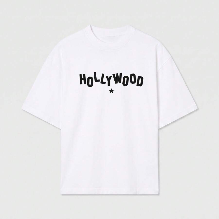 Oversized Graphic Print T-Shirt In Soft Breathable Cotton Unisex For Everyday Casual Wear - White - View 1