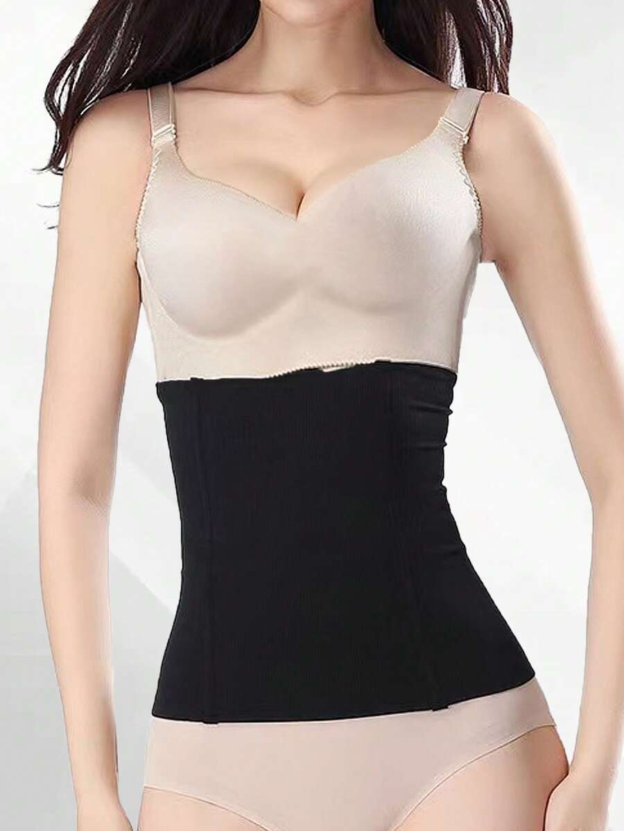 Seamless Waist Trainer, Powerful Tummy Control Shapewear Body Shaper - Black - View 1