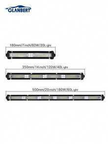 GLANBERT 4/7/14/20 Inch Car LED Light Strip 27/60/120/180W Ultra-Thin Neutral White Mesh Light Strip Suitable For Sedan, SUV, Truck - Multicolor - View 10