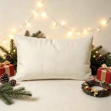 LCUHPCL 1 buah Sarung Bantal Pohon Natal Bordir 3D Suasana Natal Musim Dingin, Kain Herringbone, Cocok Untuk Kamar Tidur, Ruang Tamu, Sofa, Pesta Sehari-hari Dan Berbagai Lingkungan - MultiWarna - View 6