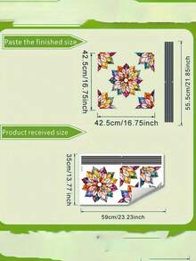 Mandala Gradient Floral Glass Sticker - PVC Decorative Sticker, Suitable For Living Room And Bedroom Glass Surfaces, Double-Sided Visible Glass Decal - B - View 4