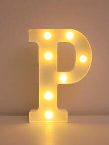 1pc 21cm White Luminous Letter Light, LED Letter Lamp,Light Up Alphabet Letters, Battery Operated DIY Spelling Letter Lights For Celebration, Indoor Room Decoration, Wedding Proposal Decoration, Birthday Party Decoration Letter Light Board - White - View 15