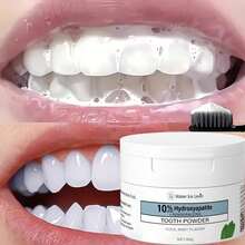 Polvo Dental de Hidroxiapatita Sin Flúor: Blanqueamiento y Pulido Dental, Limpieza Profunda con Sabor a Menta Fresca|   Ideal para Viajes y Uso Diario - Blanco - Ver 1
