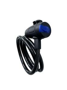 1pc Bicycle Chain Lock Steel Cable Lock Mountain Bike Anti-Theft Cable Lock Electric Bike Lock Bicycle Anti-Theft Lock Universal - Black - View 4