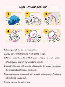 BORN PRETTY Nail Art Stamping Plates Bridal Lace Rose Floral Mesh Pattern Nail Art Stamping Template Image Board DIY Nail Decoration - Silver - View 5
