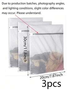 3pcs/1pc Durable Mesh Laundry Bags - Coarse Mesh Garment Protection Bags, Designed For Machine Wash; Reusable, Anti-Tangle Storage Bags (With Zipper). Suitable For Various Items, Including Underwear, Clothing, Jeans, Towels, Socks, Etc. - Multicolor - View 11