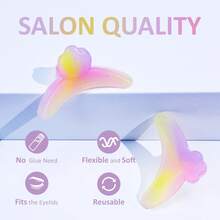 LIBEAUTY 1/2Pcs Reusable Eyelash Curler Pads, Anti Slip Design Eyelash Curler, Suitable For Eyelash Dyeing, Multiple Eyelash Removal Devices - Multicolor - View 3