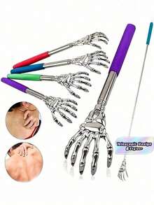 Ghost Hand Shaped Telescopic Back Scratcher, Ghost Hand Back Scratcher Telescopic Back Grabber, Portable Tool Suitable For Women And Fathers, Back Massage Scratcher Rake, Halloween Christmas Gift, Travel Essential Home Essential - A - View 3
