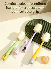 1pc Multi-Function Cup Cleaning Brush Set, Water Bottle Cleaning Brush, Includes Straw Cleaner And Extra Sponge Head, Suitable For Sports Water Bottles, Baby Bottles, Coffee Cups, Glass Cups And Reusable Water Bottles, Multi-Function Cleaning Tool, Kitchen Cleaning Tool, Portable For Home And Travel Use - Cup Brush - View 7
