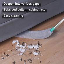 1 Set Extendable Mop With Adjustable Long Handle, Random Brush Head Style, Includes 4 Replaceable Cleaning Cloths, Suitable For Deep Cleaning Under Bed, Sofa Crevices, Dust-Free Home Cleaning Tool, Furniture Base Duster - Multiple Styles - View 6