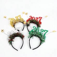 6/2pcs 2027 Christmas Costume Accessory Set, Includes Star Headband And Decorative Glasses, Suitable For Christmas Decoration, Holiday Party And Atmospheric Photo Props, Applicable For Christmas, Theme Party And New Year Party - Multicolor - View 8