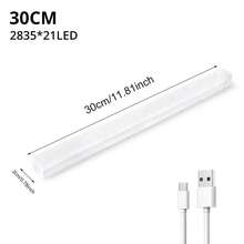 Wireless LED Motion Sensor Night Light USB Rechargeable Magnetic Mount For Wardrobe Room Closet Kitchen Hallway Downlight Detection Bulb - A - View 6