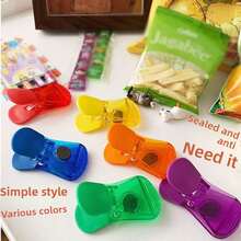 6pcs Colorful Transparent Magnetic Food Bag Clips, Multi-Functional Refrigerator Magnet Snack Sealing Clips, Suitable For Kitchen Storage, Random Mixed Colors - Multiple Styles - View 4
