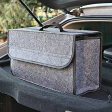 Tas Penyimpanan Bagasi Mobil dari Kain Felt Warna Abu-abu Gelap, Tersedia 3 Ukuran, Kotak Penyimpanan Mobil dari Kain Felt, Kotak Penyimpanan Tebal dan Besar dari Kain Felt Lembut, Kotak Penyimpanan Rumah, Kotak Penyimpanan Mobil, Mengatur Berbagai Barang dengan Rapi (Tanpa Perekat) - A - View 10
