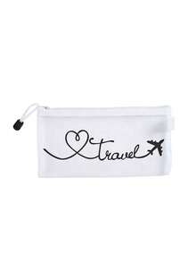 Lightweight Mesh Zipper Pouch With "Travel", Travel Print Makeup Bag,Multifunctional Storage Pouch, Portable Toiletry Storage Organizer For Cosmetics, Stationery & Travel Essentials,For Travel Vacation Daily Use - Multicolor - View 15