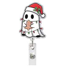1pc Christmas Retractable Badge Reel, Christmas Ghost, Christmas Tree, Gingerbread Man Pattern Retractable Card Holder, Suitable For Nurses, Doctors, Teachers, Back To School, Halloween, Christmas - A - View 9