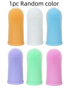 2Pcs/1pc Pet Finger Toothbrush For Dogs And Cats – Soft Silicone Dental Finger Sleeve, Gentle Oral Cleaning Brush For Plaque & Tartar Removal, Reusable Pet Teeth Care Tool - Multicolor - View 11