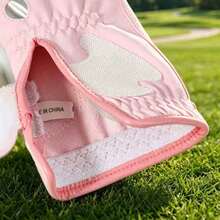 Sarung Tangan Golf Wanita Warna Pink, Sepasang, Anti Selip, Bernapas, Tahan Lama, Modis - Berwarna merah muda - View 11