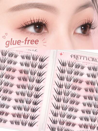 20-Row Glue-Free Large Capacity Eyelash Book, Fine Hair-Like Mixed Length False Eyelashes, Ultra-Lightweight, Natural Fluffy Curly Effect, Almost No-Feel Comfortable Wear, Daily Eye Makeup
