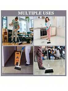 Foldable Broom & Dustpan Set (2 Pieces), Multi-Functional Cleaning Tool; Suitable For Living Room, Bedroom, Bathroom And Carpet & Hardwood Floors; Made Of Durable Plastic Material, Bristles Do Not Fall Out; Perfect For Home, Office, School And Dorm Use; Ideal Christmas Gift And Cleaning Helper. - Broom and Dustpan - View 8