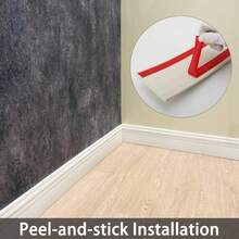 1pc Soft Skirting Board Self-Adhesive Wall Sticker Wall Corner Floor Line Renovation Ugly Decoration Strip, Home Decor, Spring Decorations, Home Refresh, Ramadan Decor Sticker Gift - Multicolor - View 3