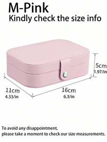 1pc Portable Travel Jewelry Storage Box, Multi-Functional Jewelry Organizer Box, PU Waterproof Jewelry Case, Jewelry Display Box For Earrings, Necklaces, Rings, Watches, Bracelets, Lipsticks, Travel Essential, Cruise Essential, Birthday Gift, Gift For Her - Multicolor - View 9