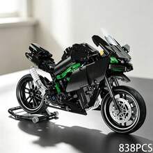 1:20Mechanical Racing Motorcycle Building Blocks Kit, 838 Pieces DIY Assemble Sport Motorbike Model, Simulated Chain Transmission & Rotatable Wheels, High Detail Collectible Desktop Decoration Toy, For 14+ Teens Adults, Holiday Birthday Present - Multicolor - View 14
