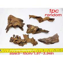 1/2pcs Natural Aquarium Driftwood Branches, Fish Tank Decoration Ornament, 2-8 Inches Multiple Sizes, Suitable For Betta Cichlid Shrimp Tank, Reptile Climbing Hiding Cave, Moss Fixing Hardscape, Rustic Brown Forest Style, Freshwater Use - A - View 17