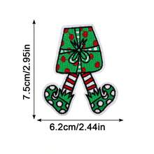 The Grinch 8pcs(Random Style) Christmas Embroidered Fabric Patches DIY Iron-On Stickers For Clothing, Bags, Holiday Decoration Material, Clothes Patch Stickers, Halloween Christmas Clothes Patch Stickers - Multicolor - View 4