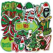The Grinch 8pcs(Random Style) Christmas Embroidered Fabric Patches DIY Iron-On Stickers For Clothing, Bags, Holiday Decoration Material, Clothes Patch Stickers, Halloween Christmas Clothes Patch Stickers - Multicolor - View 3