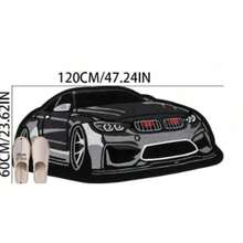 [Soft Sports Carpet] 1pc Blue And White Racing Car Rug, Faux Cashmere, Thickened Carpet, Thick Carpet, Fuzzy Carpet, Autumn/Winter Carpet, Thickened Carpet, Decorative Carpet, Bedroom Decor - Multicolor 5 - View 11