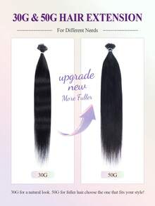 Nano Ring Hair Extensions, Natural Black, 12-22 Inches, Silky Straight Remy Human Hair, Micro Nano Ring Bead Hair Extensions For Women - Multicolor - View 6