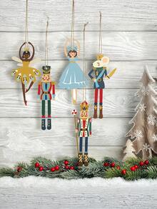 5pcs Christmas Nutcracker Fairy Tale Decorative Hanging Ornaments, Including Soldier And Fairy Characters, Suitable For Christmas Tree Branch Hanging Decorations And Gift Packaging Decor - A - View 8