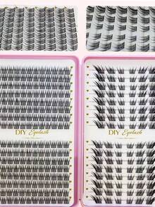32-Row Double Box Large Capacity Segmented Cluster False Eyelashes, 3D Fluffy Single Cluster Eyelash Extensions, DIY Self-Application Thick Eyelashes For Home Makeup Beginners - View 4
