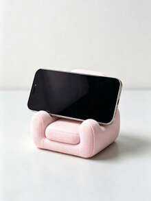 Cream Color Lazy Phone Tablet Stand, Textured Hard Sofa‑Style Holder, Cute Desktop Decor For Hands‑Free Viewing - Multicolor - View 12