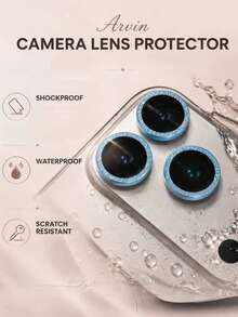 Arvin For IPhone 18 Pro Max/18 Pro/18/17 Pro Max/17 Pro/16 Pro Max/16 Pro/15 Pro Max/15 Pro/17Air/16Plus/15Plus Camera Lens Protector, Metal Frame Glass Cover Not Easy To Break, Strong Adsorption, Case-Friendly, Metal 9H Sapphire Glass Rear Camera Screen Cover - Blue - View 5