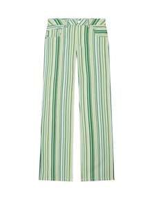 Striped Pants Jeans For Women Low Rise Straight Leg Jeans Colorful Low Waisted Denim Trousers Rainbow Cowboy Fall Street Bottoms - Green - View 5
