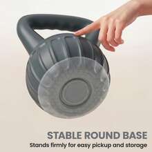 SPORTNOW Kettlebell, 10 Kg Kettle Bell With Non-Slip Handle For Home Gym Weight Lifting And Strength Training, Grey - Grey - View 6