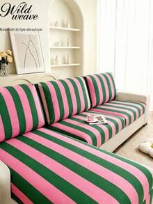 1pc Printed Milk Silk Sofa Cushion Cover, High Elasticity Removable Washable All-Season Sofa Slipcover, Suitable For Kitchen, Living Room, Bedroom, Balcony Garden And More Occasions, Single Piece Sold Not Set Sofa Cushion Protector - Multicolor - View 2