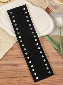 1pc Fashion Rivet Wide Band Metal Decor Elastic Punk Hair Accessory Sweat-Absorbing Sports Yoga Headband For Women - Multicolor - View 6