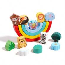 Rainbow Stacking Balance Blocks, Durable And Anti-Drop, Parent-Child Battle Game For Fine Motor Skills Development - Multicolor - View 13