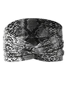 1pc Street Vintage Leopard Zebra Snake Paisley Floral Print Cross Women's Headband, Sports, Photography Versatile Hair Accessory - Multicolor - View 10
