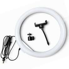 Borriig 10" LED Ring Light With Tripod & Phone Holder, Dimmable Warm/Cool Light 3 Color Modes For Selfie, Live Stream, Video, Photography - Mother's Day Gift,Christmas Gift,Gift For Her - Overhead Mount Light - View 7