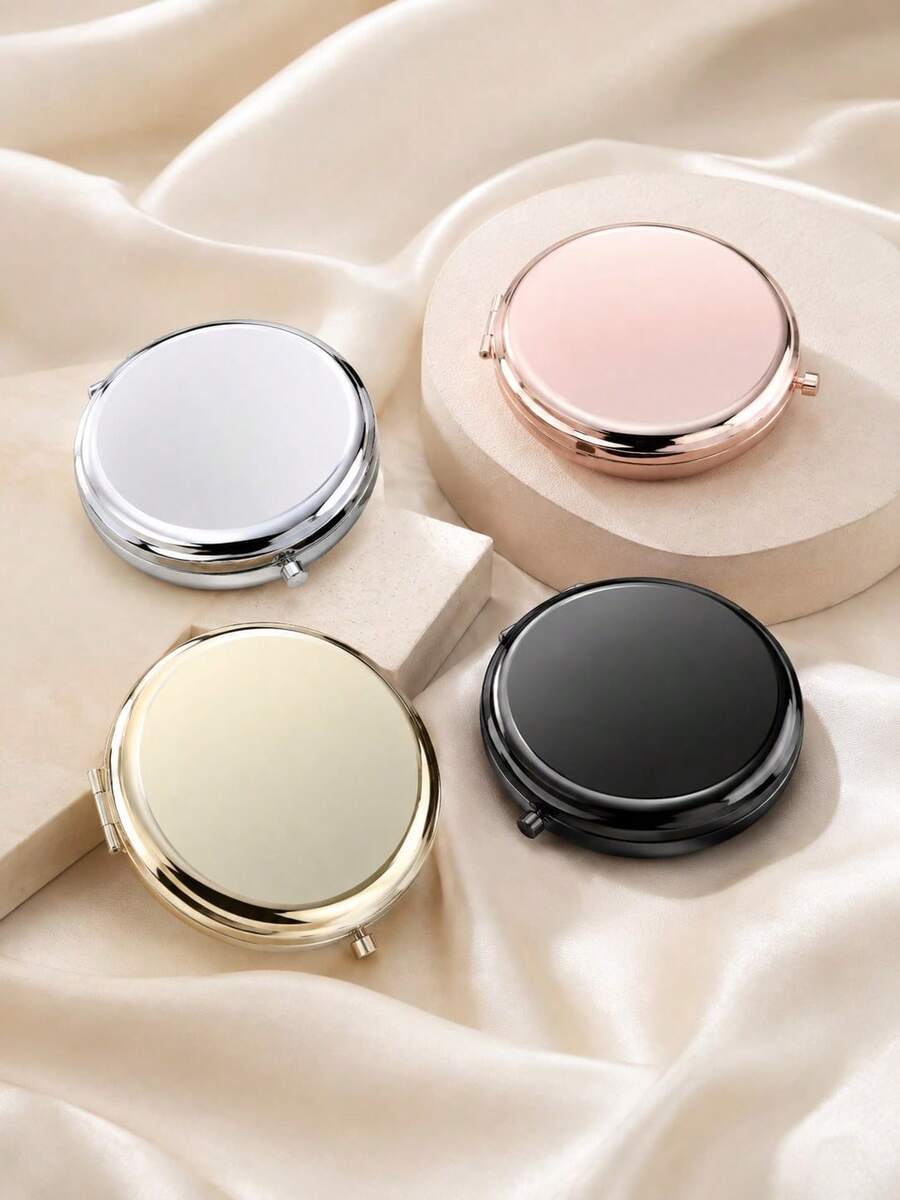 Portable Double-Sided Metal Folding Mirror, High Definition Makeup ...