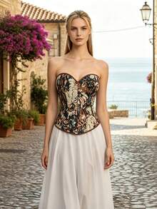 Women Plus Wedding Other Wear - Khaki - View 3