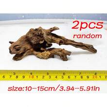 1/2pcs Natural Aquarium Driftwood Branches, Fish Tank Decoration Ornament, 2-8 Inches Multiple Sizes, Suitable For Betta Cichlid Shrimp Tank, Reptile Climbing Hiding Cave, Moss Fixing Hardscape, Rustic Brown Forest Style, Freshwater Use - A - View 12