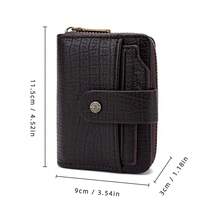 Men's Short Wallet Baellerry Business Style Accordion Card Holder Stone Texture Multi-Slot PU Coin Purse - Multicolor - View 4