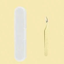 2件/1件韓式黑白波點鑷子，金色羽毛夾手工睫毛接貼工具，不鏽鋼彎頭貼片夾，專用貼片鑷子，睫毛工具，適用於DIY、珠寶製作、電子維修、貼紙、剪貼簿、乙烯基、睫毛、夏季、旅行必需品、美甲用品 - 彩色 - 查看 19