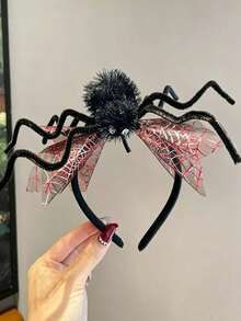 Spider Web Headband Halloween Creative Funny Hair Accessory Party Cosplay - Multicolor - View 3