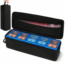 Trading Card Storage Case, Large Capacity 1000+ Card Holder With 5 Card Storage Boxes & Inner Tray, EVA Hard Shell Carrying Organizer For TCG, MTG & Sports Cards (Cards & Playmat Not Included) - View 9